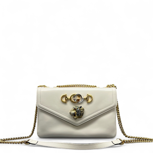 Gucci Small Zumi Shoulder Bag Calfskin White