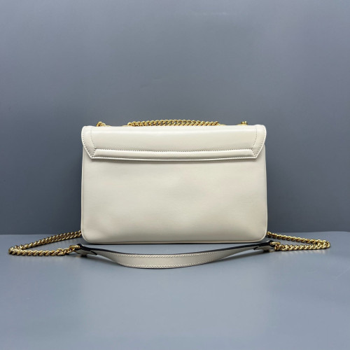 Gucci Small Zumi Shoulder Bag Calfskin White