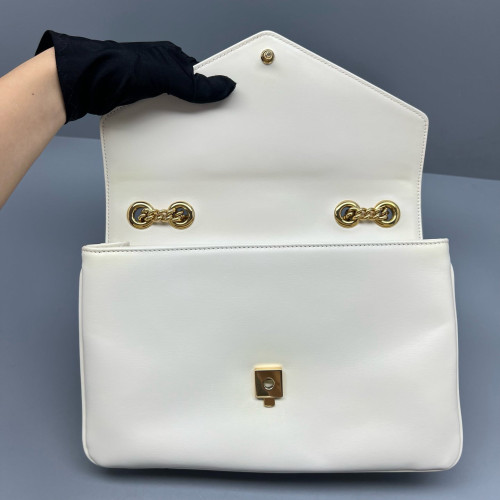 Gucci Small Zumi Shoulder Bag Calfskin White