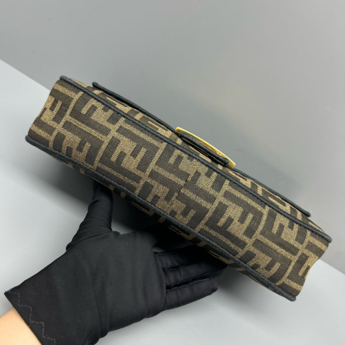 Fendi Medium Baguette Zucca Brown Dark Brown