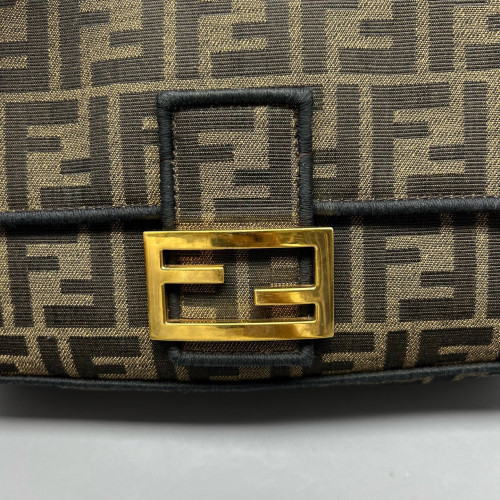 Fendi Medium Baguette Zucca Brown Dark Brown