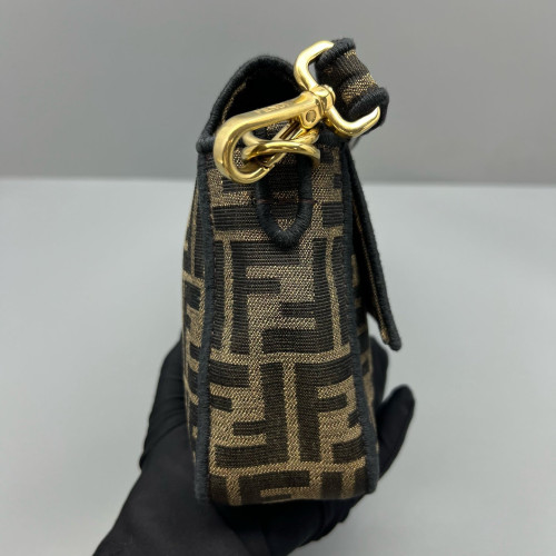 Fendi Medium Baguette Zucca Brown Dark Brown