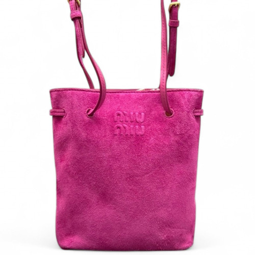 Miu Miu Bucket Suede Magenta Miu Miu Bucket Suede Magenta