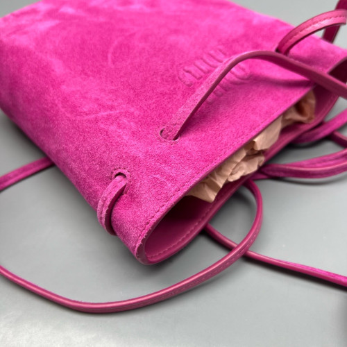 Miu Miu Bucket Suede Magenta Miu Miu Bucket Suede Magenta