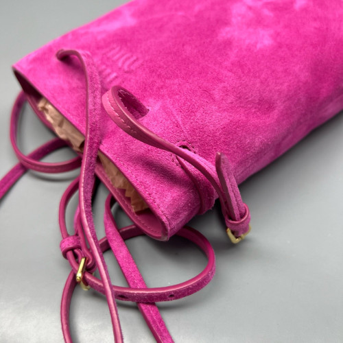 Miu Miu Bucket Suede Magenta Miu Miu Bucket Suede Magenta
