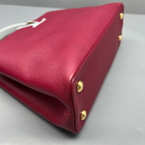 Louis Vuitton Capucines PM Calfskin Purple Grey Black