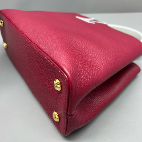 Louis Vuitton Capucines PM Calfskin Purple Grey Black