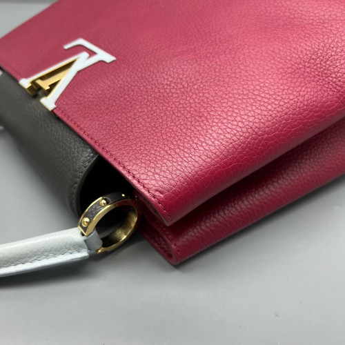 Louis Vuitton Capucines PM Calfskin Purple Grey Black