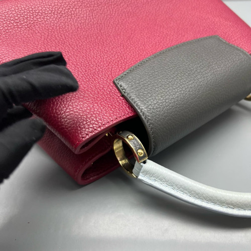 Louis Vuitton Capucines PM Calfskin Purple Grey Black