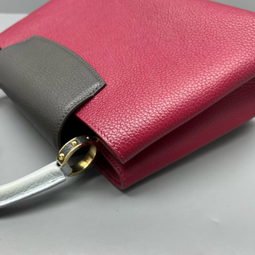 Louis Vuitton Capucines PM Calfskin Purple Grey Black