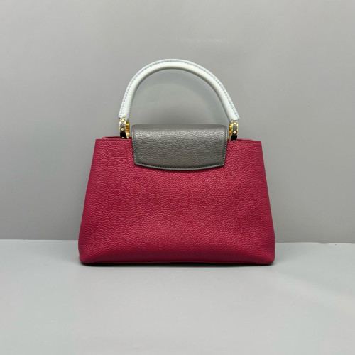 Louis Vuitton Capucines PM Calfskin Purple Grey Black