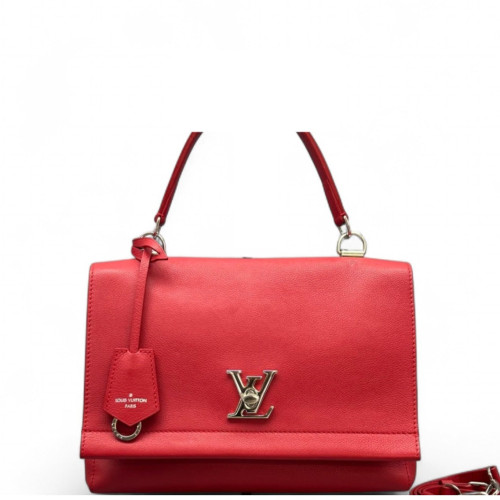 Louis Vuitton Lockme II Top Handle Calfskin Red