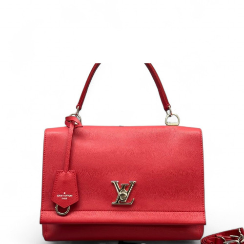 Louis Vuitton Lockme II Top Handle Calfskin Red