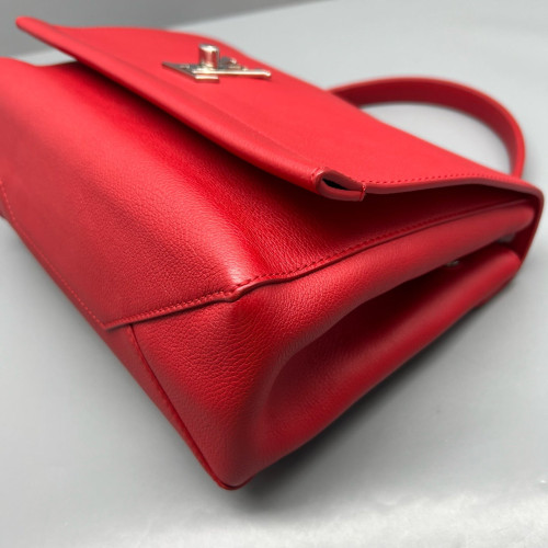Louis Vuitton Lockme II Top Handle Calfskin Red