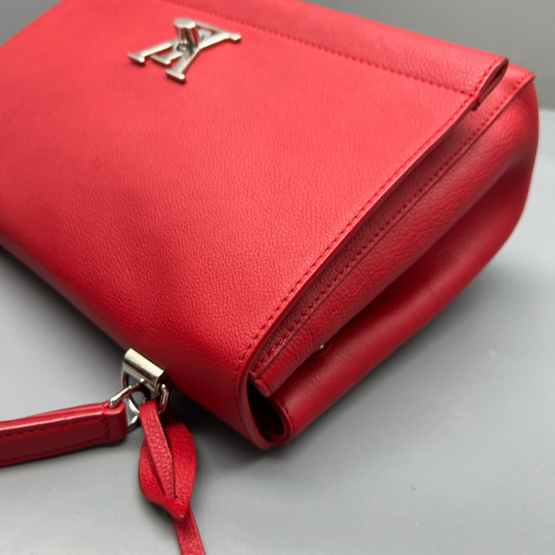 Louis Vuitton Lockme II Top Handle Calfskin Red