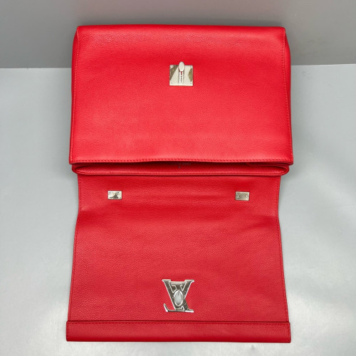 Louis Vuitton Lockme II Top Handle Calfskin Red