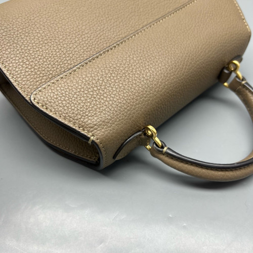 Moynat Rejane Mini Grained Calfskin Grey