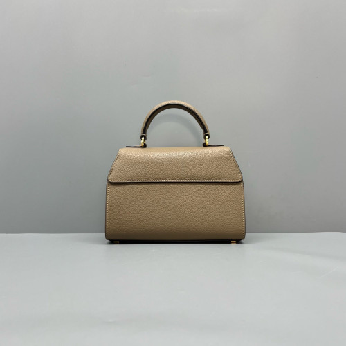 Moynat Rejane Mini Grained Calfskin Grey