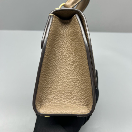 Moynat Rejane Mini Grained Calfskin Grey
