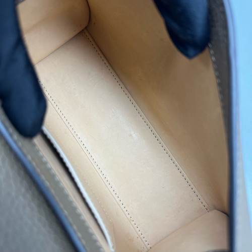 Moynat Rejane Mini Grained Calfskin Grey