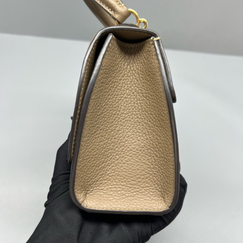 Moynat Rejane Mini Grained Calfskin Grey