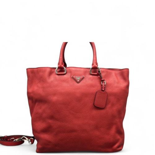Prada Tote Bag Vitello Daino Red
