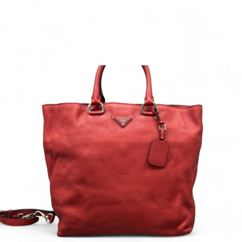Prada Tote Bag Vitello Daino Red
