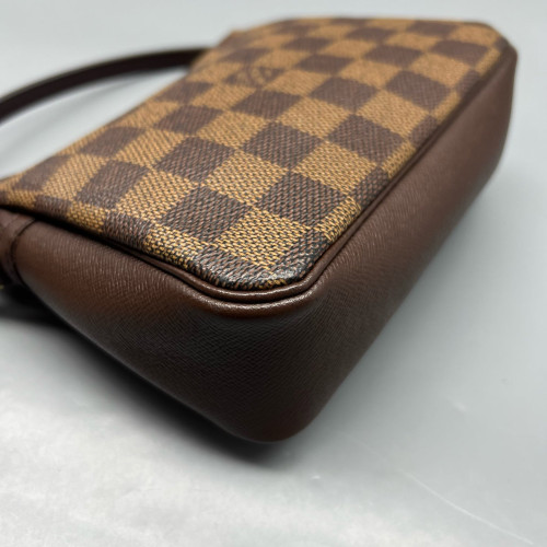 Louis Vuitton Trousse Make Up Bag Pochette Damier Ebene Brown