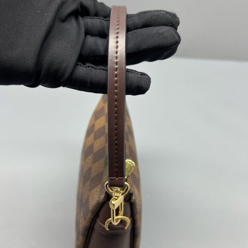 Louis Vuitton Trousse Make Up Bag Pochette Damier Ebene Brown
