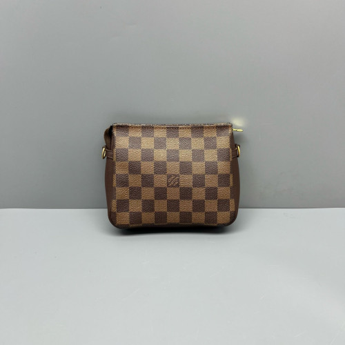 Louis Vuitton Trousse Make Up Bag Pochette Damier Ebene Brown