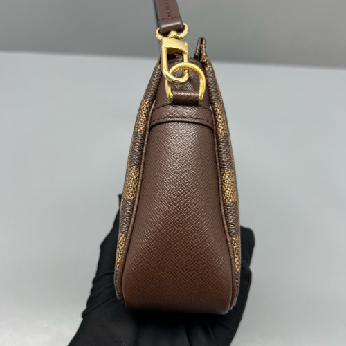 Louis Vuitton Trousse Make Up Bag Pochette Damier Ebene Brown