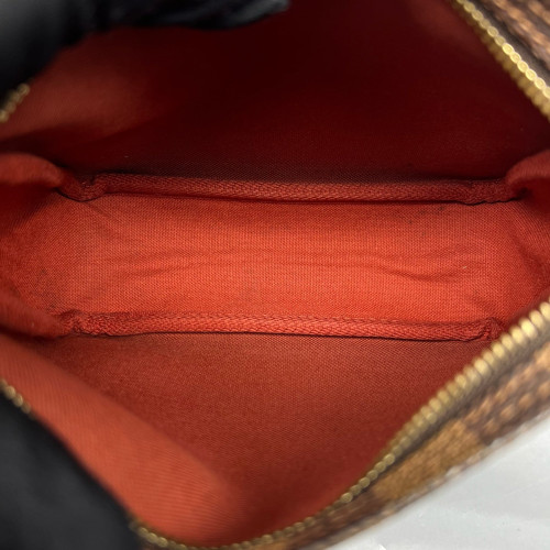 Louis Vuitton Trousse Make Up Bag Pochette Damier Ebene Brown