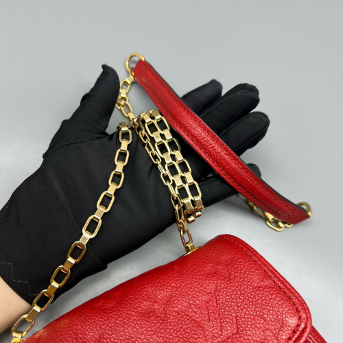 Louis Vuitton Shoulder Bag Monogram Empreinte Red