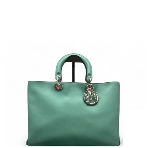 Dior Large Diorissimo Tote Calfskin Green Fuchsia