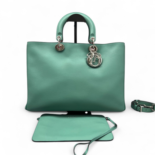 Dior Large Diorissimo Tote Calfskin Green Fuchsia