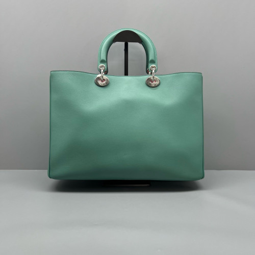 Dior Large Diorissimo Tote Calfskin Green Fuchsia