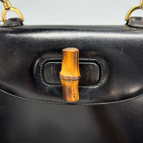 Gucci Bamboo 1947 Medium Calfskin Black