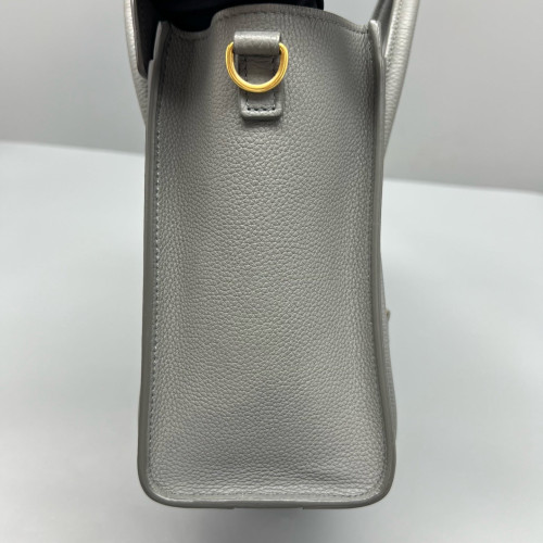 Celine Nano Luggage Grained Calfskin Grey Celine Nano Luggage Grained Calfskin Grey