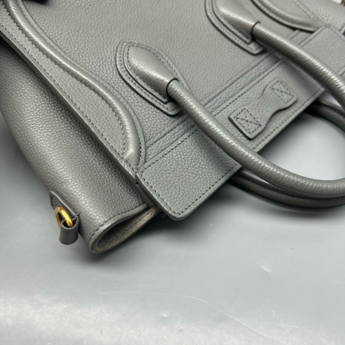 Celine Nano Luggage Grained Calfskin Grey Celine Nano Luggage Grained Calfskin Grey