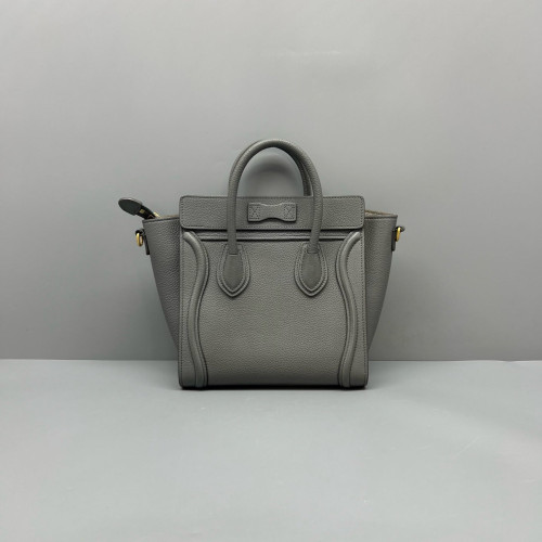 Celine Nano Luggage Grained Calfskin Grey Celine Nano Luggage Grained Calfskin Grey