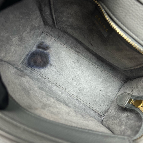 Celine Nano Luggage Grained Calfskin Grey Celine Nano Luggage Grained Calfskin Grey
