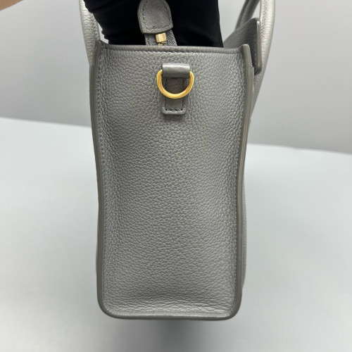 Celine Nano Luggage Grained Calfskin Grey Celine Nano Luggage Grained Calfskin Grey