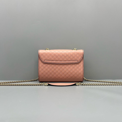 Gucci Mini Emily Chain Shoulder Bag Guccissima Pink