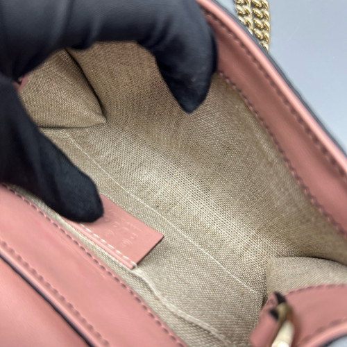 Gucci Mini Emily Chain Shoulder Bag Guccissima Pink