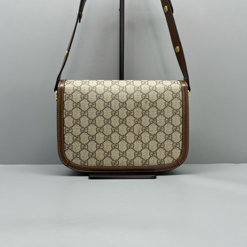 Gucci Medium Horsebit 1955 GG Supreme Monogram Tan