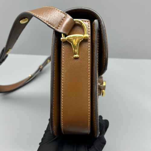 Gucci Medium Horsebit 1955 GG Supreme Monogram Tan