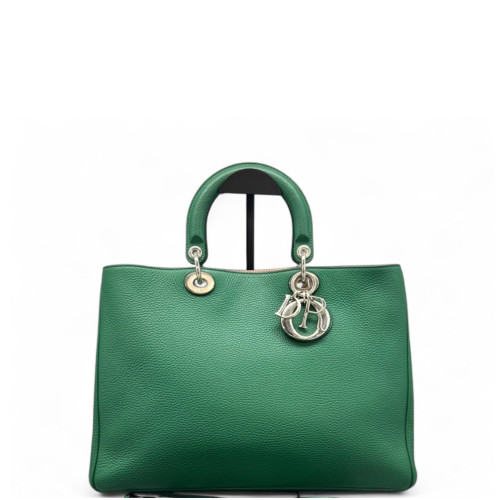 Dior Large Diorissimo Tote Grained Calfskin Green
