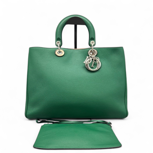 Dior Large Diorissimo Tote Grained Calfskin Green