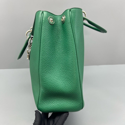 Dior Large Diorissimo Tote Grained Calfskin Green