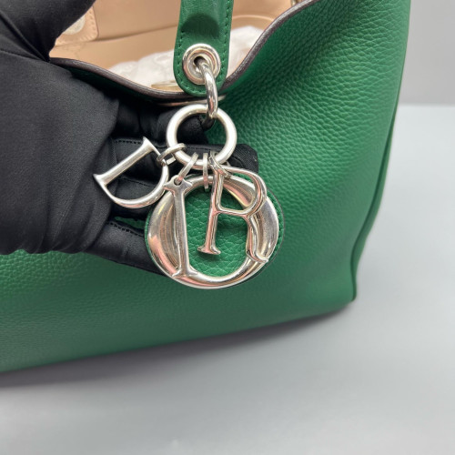 Dior Large Diorissimo Tote Grained Calfskin Green